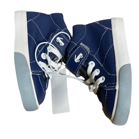 See Kai Run Basics Belmont III Navy Shoes Size 5 Toddler Durable Canvas High Top - Picture 9 of 11